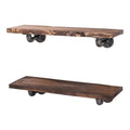 RESTORE Trail Brown 24 in. Shelves with L-Shaped Brackets