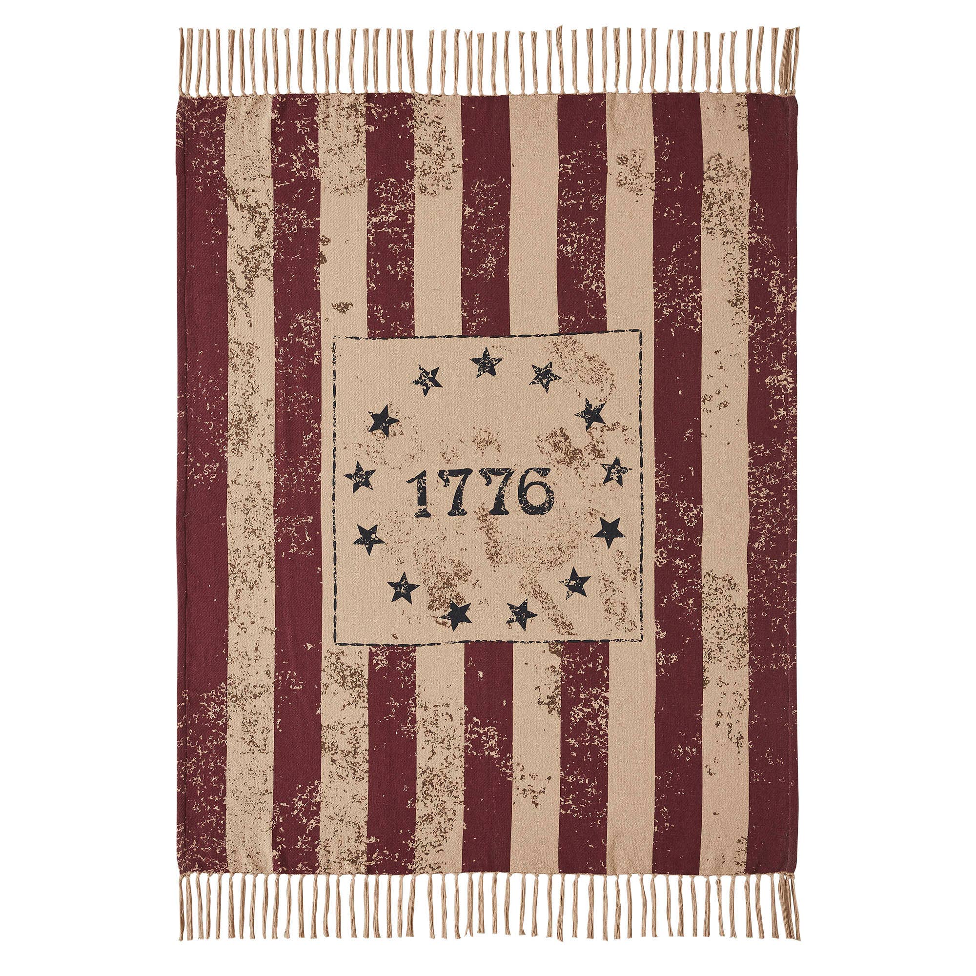 1776 Patriotic Woven Throw Blanket 50x60