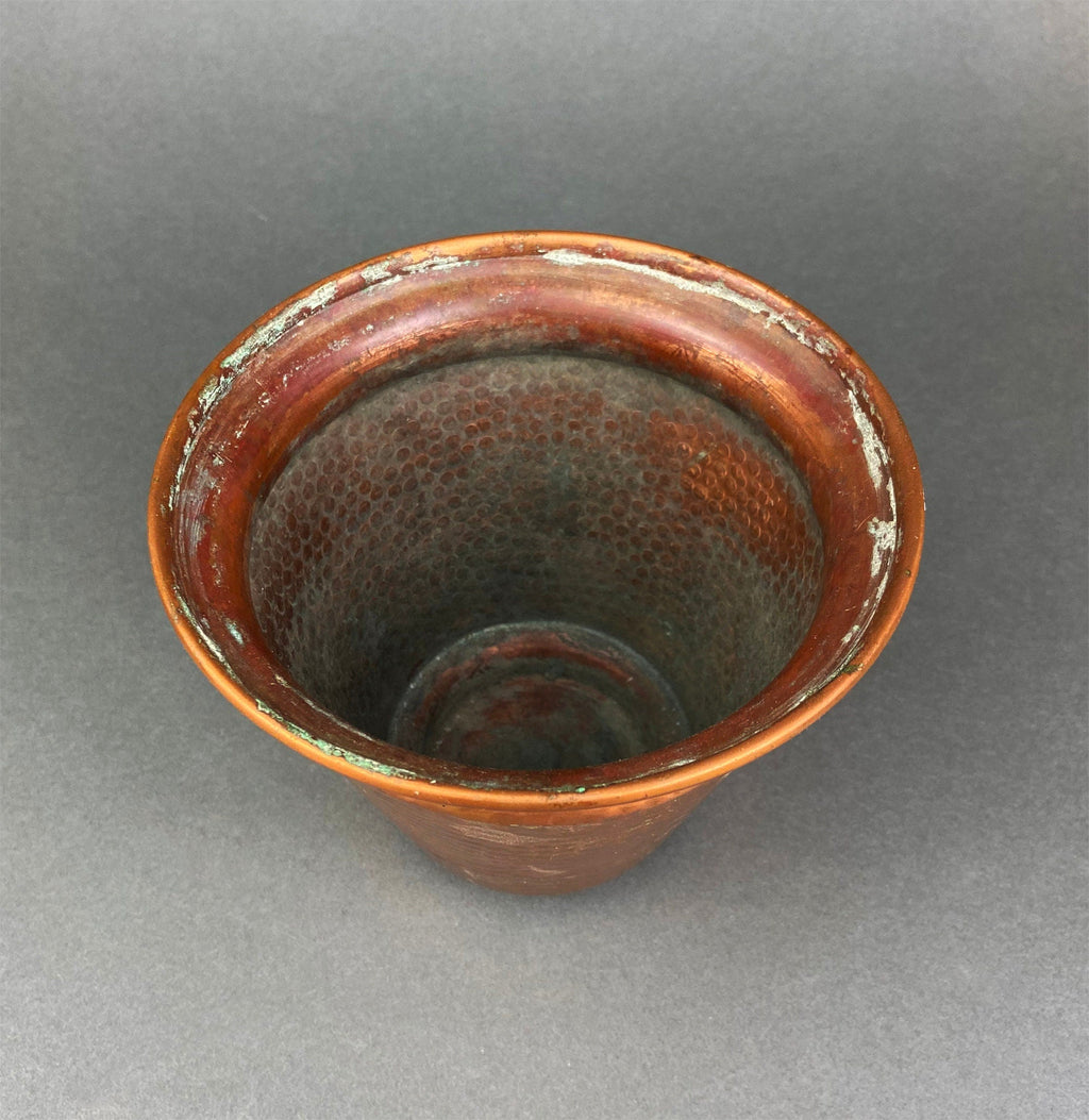 Vintage Copper Hand Hammered Flower Pot