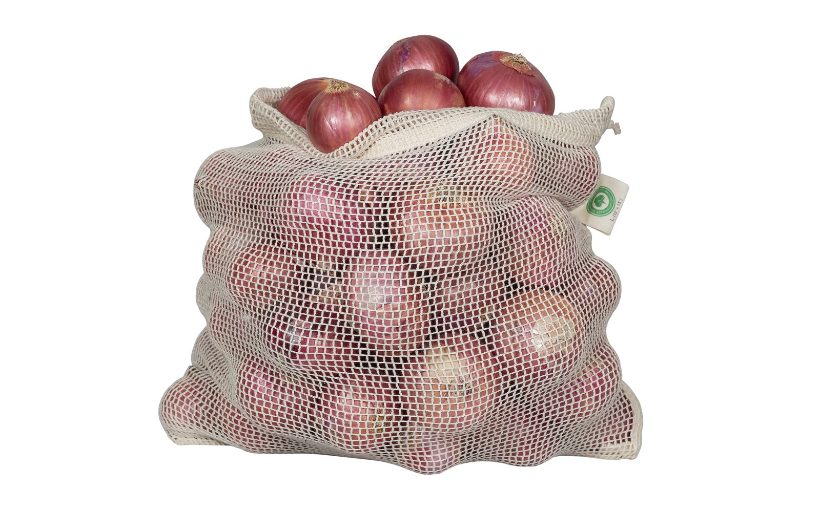 Organic Cotton Mesh Produce Bags — Reusable, Washable, 4 Sizes