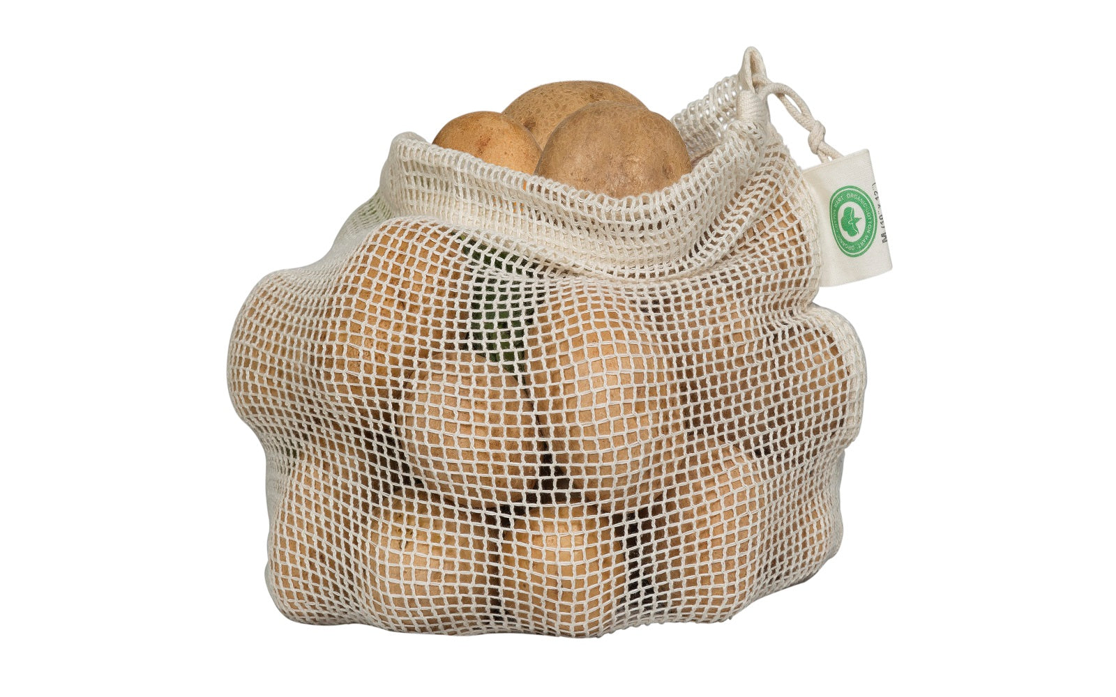 Organic Cotton Mesh Produce Bags — Reusable, Washable, 4 Sizes
